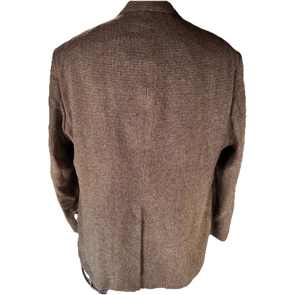 Corporate Casuals Sport Coat Men 50L Lambswool Tweed Brown Olive - Picture 5 of 10